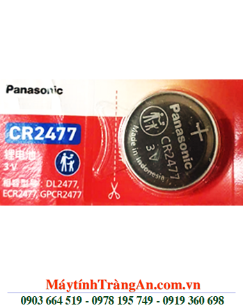Pin 3V lithium Panasonic CR2477 chính hãng - Made in Indonesia Pin 3V lithium Panasonic CR2477 chính hãng - Made in Indonesia